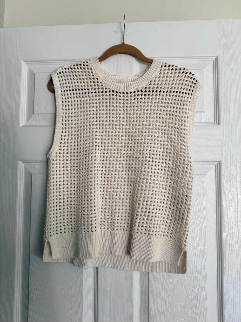 Abercrombie crochet shell top - white / cream - - Picture 3 of 6